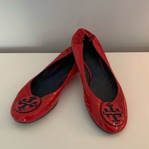 Tory Burch Red Patent Leather Flats